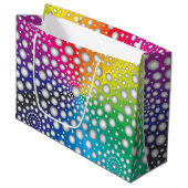 Circles Mandala 2 Große Geschenktüte (Vorderseite Schrägansicht)