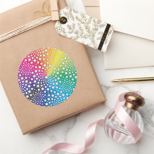 Circles Mandala 2 Runder Aufkleber (Schenken)