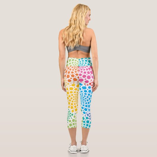 Circles Mandala 3 Capri Leggings (Rückseite)