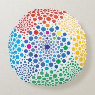 Circles Mandala 3 Rundes Kissen