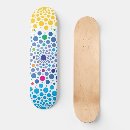 Circles Mandala 3 Skateboard (Vorderseite)