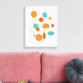 Circles Midjahrhundert Moderne, 11 Zoll x 14 Zoll Leinwanddruck (Insitu (Wohnzimmer))