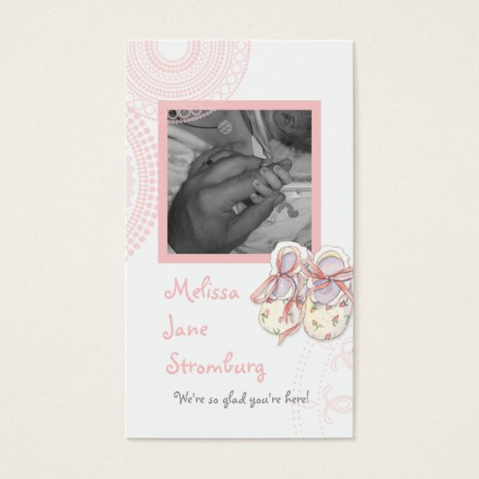 Circles 'n Hinterns, Baby Girl Dusche Einladung (Vorderseite)