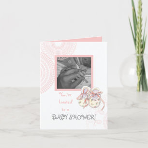 Circles 'n Hinterns, Baby Girl Dusche Einladung