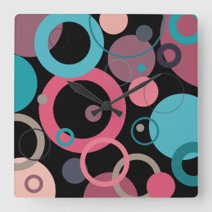 Circles of the horizon quadratische wanduhr