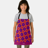 Circles Orange Violet Minimal Muster Schürze (Insitu)