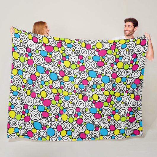 Circles Pattern 210819 - Colors 01 Fleecedecke (Beispiel)