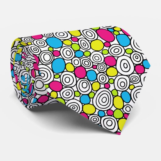 Circles Pattern 210819 - Colors 01 Krawatte (Gerollt)