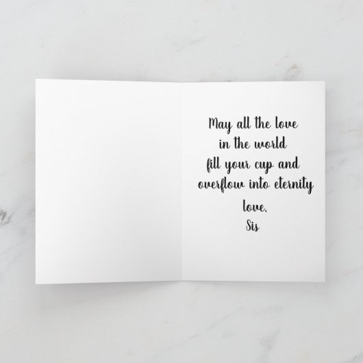 Circles Shaped Baby Blue & Red Greeting Card Karte (Innenseite)