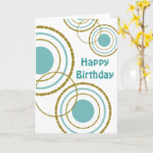 Circles Trio Birthday Card Karte (Gelbe Blume)