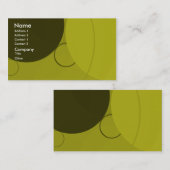 Circles Yellow Background Business Card Visitenkarte (Vorne/Hinten)