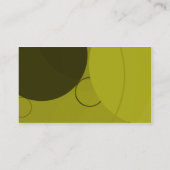 Circles Yellow Background Business Card Visitenkarte (Rückseite)
