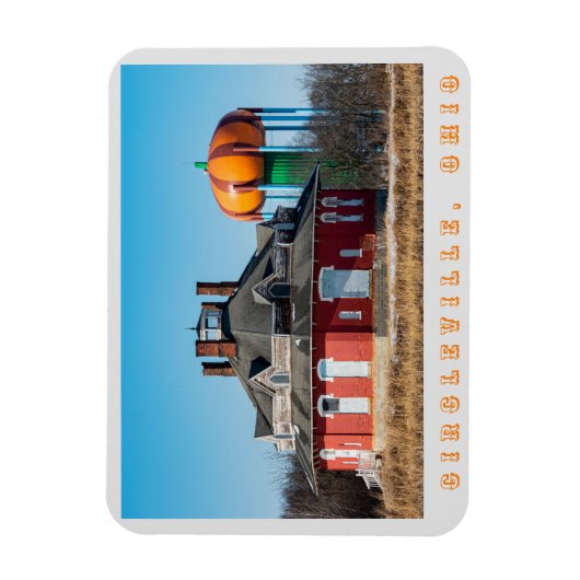 Circleville Octagon House Magnet (Vertikal)