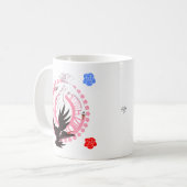 Circling Swan Love Romantic Fantasy Art 11 oz Mug Kaffeetasse (Vorderseite Links)