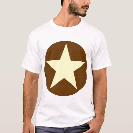 Circlone Star - Creme mit braun T-Shirt (Vorderseite)