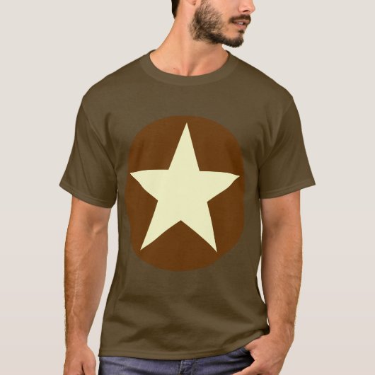Circlone Star - Creme mit braun T-Shirt (Vorderseite)