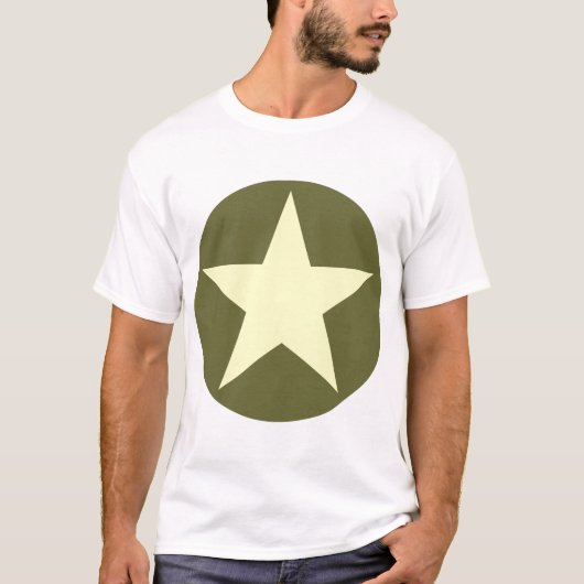 Circlone Star - Creme mit Olive Green T-Shirt (Vorderseite)