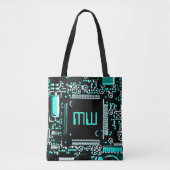 Circuit Aqua 2 Monogramm über den Totbeutel Tasche (Vorderseite)