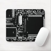 Circuit B&W 2 Mouspad Mousepad (Mit Mouse)