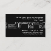 Circuit B & W 2 Strip Visitenkarte schwarz (Rückseite)