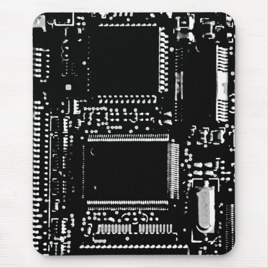 Circuit-B&W-Mouspad-Portrait Mousepad (Vorne)