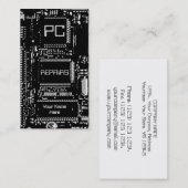 Circuit B & W "PC-Reparaturen" Visitenkarte weiß (Vorne/Hinten)