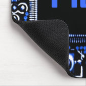 Circuit Blue 2 Monogramm Mouspad Mousepad (Ecke)