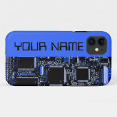 Circuit Blue 2 "Name" iPhone Gehäuseseite blau Case-Mate iPhone Hülle (Rückseite (Horizontal))