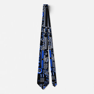 Circuit Blue 2 tie double sided Krawatte