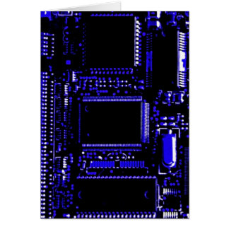 Circuit Blue Grußkartenportrait