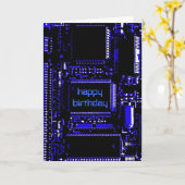 Circuit Blue "Happy Birthday"-Kartenvordertext Karte (Gelbe Blume)
