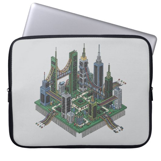 Circuit Board City Chip Futuristic City Case (Vorderseite)
