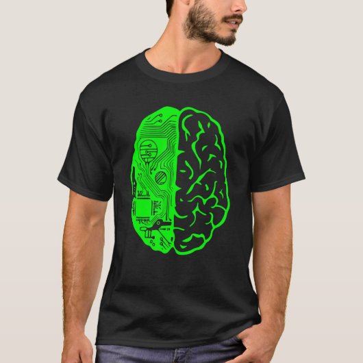 Circuit Board Computer & Brain Ai Learning & Techn T-Shirt (Vorderseite)