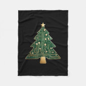 Circuit Board Computer Tech Weihnachtsbaum Fleecedecke (Vorderseite)