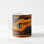 Circuit board. Electronic computer hardware techno Kaffeetasse (Vorderseite Links)