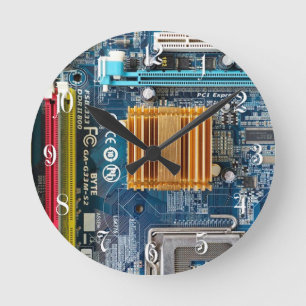 Circuit board runde wanduhr