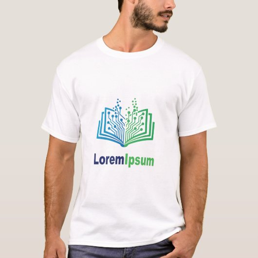 Circuit Book Lorem Ipsum Tech Geek Coder T-Shirt (Vorderseite)