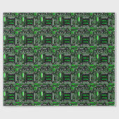 Circuit Green 2 Merry Xmas Geschenkpapier (Flach)