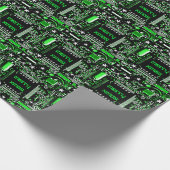 Circuit Green 2 Merry Xmas Geschenkpapier (Ecke)