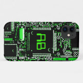 Circuit Green 2 monogramm iPhone Gehäuse Case-Mate iPhone Hülle (Rückseite (Horizontal))