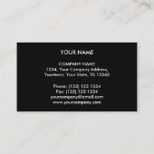 Circuit Green 2 "monogramm Visitenkartenvorlage Visitenkarte (Rückseite)