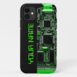 Circuit Green 2 "Name" iPhone Gehäuseseite schwarz Case-Mate iPhone Hülle