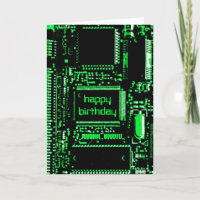 Circuit Green "Happy Birthday"-Karte