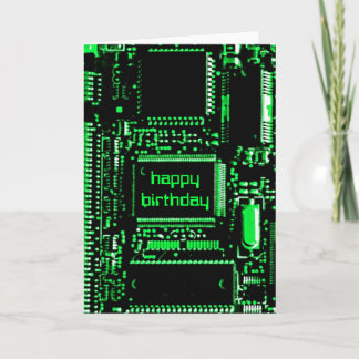 Circuit Green "Happy Birthday"-Karte Karte