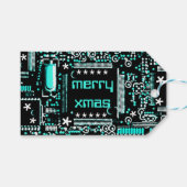 Circuit Light Blue 2 "Merry Xmas", blau hinten Geschenkanhänger (Vorderseite (Horizontal))