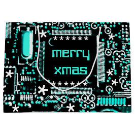 Circuit Light Blue 2 Merry Xmas groß Große Geschenktüte