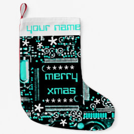 Circuit Light Blue 2 Name Strumpf Kleiner Weihnachtsstrumpf