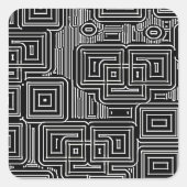 Circuit Maze Quadratischer Aufkleber (Vorderseite)