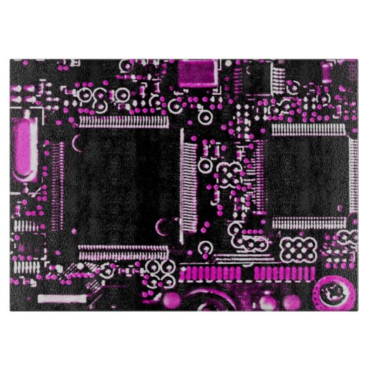 Circuit Pink 2 Schneidebrett (Vorderseite)