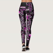 Circuit Pink 2 überall in Leggings (Rückseite)